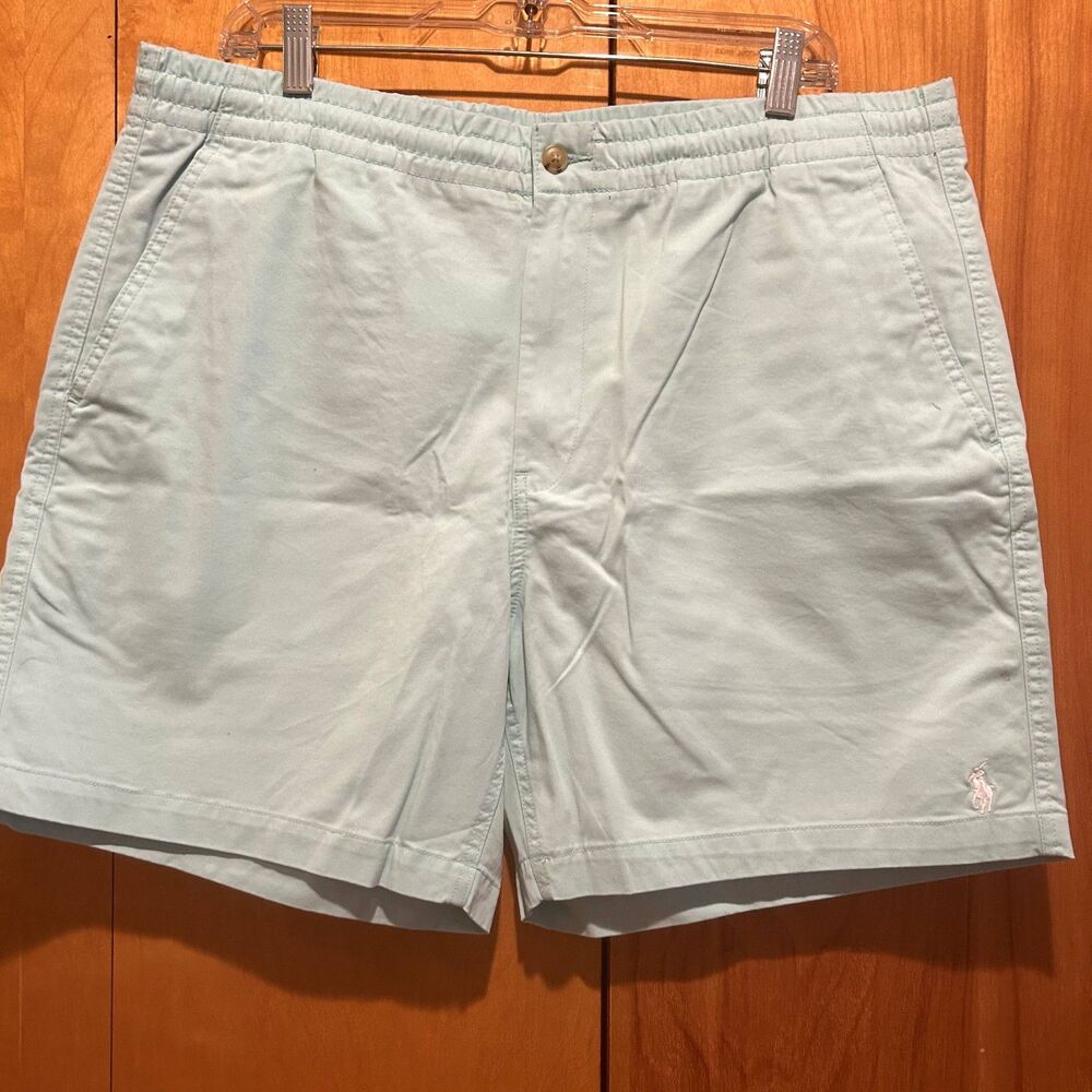 Polo Ralph Lauren Mens XXL Stretch Classic‎ Shorts-Aqua-Elastic Waist-Preppy